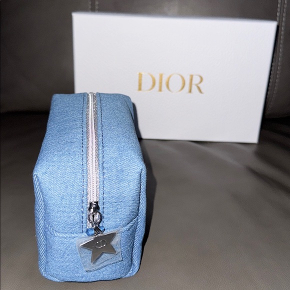 Dior Denim Blue Cosmetic Bag ✨GWP  w/ Box - Picture 2 of 4